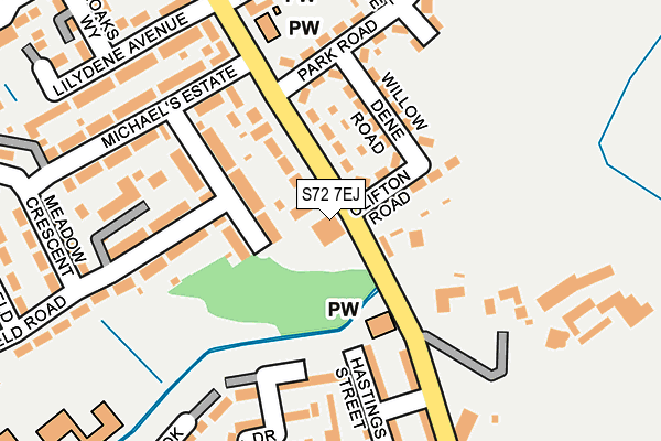 S72 7EJ map - OS OpenMap – Local (Ordnance Survey) S72 7EJ map - OS OpenMap – Local (Ordnance Survey)