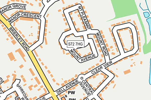 S72 7HG map - OS OpenMap – Local (Ordnance Survey) S72 7HG map - OS OpenMap – Local (Ordnance Survey)