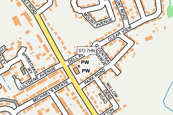 S72 7HN map - OS OpenMap – Local (Ordnance Survey) S72 7HN map - OS OpenMap – Local (Ordnance Survey)