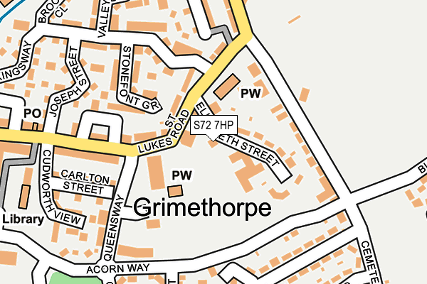 S72 7HP map - OS OpenMap – Local (Ordnance Survey) S72 7HP map - OS OpenMap – Local (Ordnance Survey)