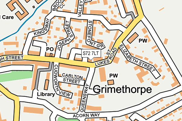S72 7LT map - OS OpenMap – Local (Ordnance Survey) S72 7LT map - OS OpenMap – Local (Ordnance Survey)