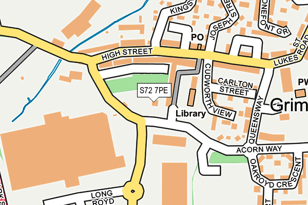 S72 7PE map - OS OpenMap – Local (Ordnance Survey) S72 7PE map - OS OpenMap – Local (Ordnance Survey)