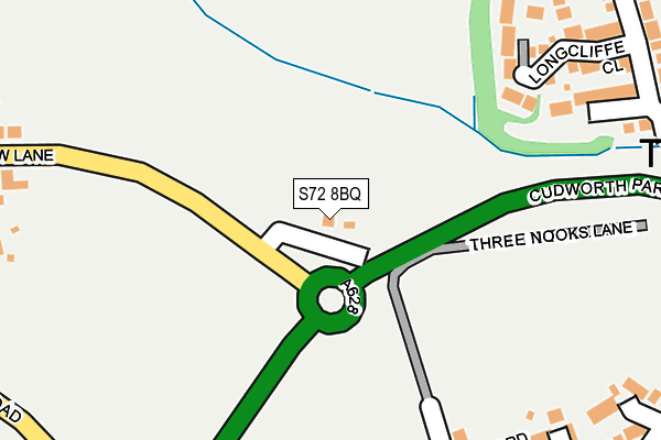 S72 8BQ map - OS OpenMap – Local (Ordnance Survey) S72 8BQ map - OS OpenMap – Local (Ordnance Survey)