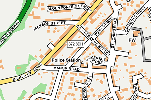 S72 8DH map - OS OpenMap – Local (Ordnance Survey) S72 8DH map - OS OpenMap – Local (Ordnance Survey)