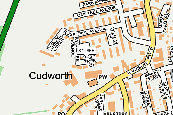 S72 8FH map - OS OpenMap – Local (Ordnance Survey) S72 8FH map - OS OpenMap – Local (Ordnance Survey)