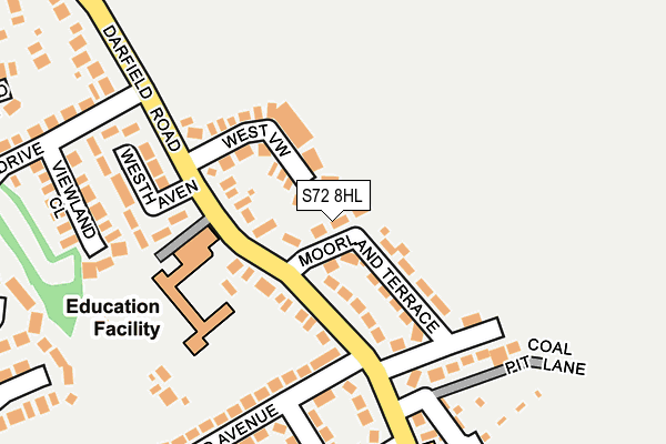 S72 8HL map - OS OpenMap – Local (Ordnance Survey) S72 8HL map - OS OpenMap – Local (Ordnance Survey)