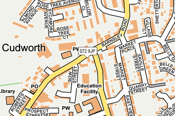 S72 8JP map - OS OpenMap – Local (Ordnance Survey) S72 8JP map - OS OpenMap – Local (Ordnance Survey)