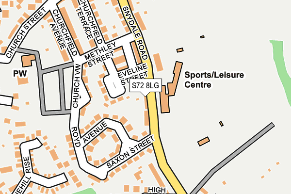 S72 8LG map - OS OpenMap – Local (Ordnance Survey) S72 8LG map - OS OpenMap – Local (Ordnance Survey)
