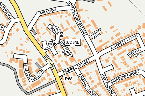 S72 8NE map - OS OpenMap – Local (Ordnance Survey) S72 8NE map - OS OpenMap – Local (Ordnance Survey)