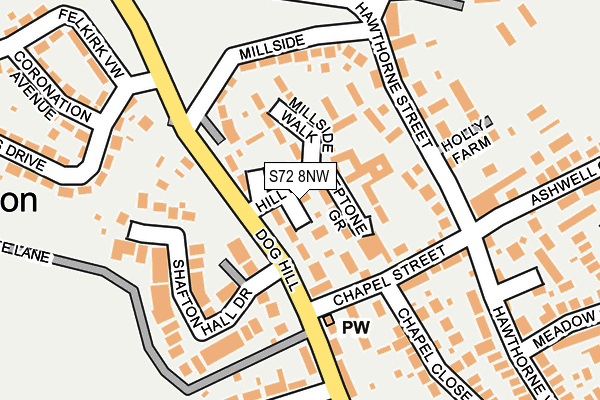 S72 8NW map - OS OpenMap – Local (Ordnance Survey) S72 8NW map - OS OpenMap – Local (Ordnance Survey)