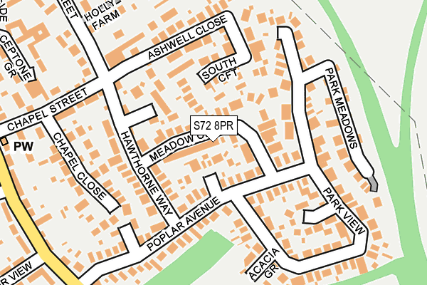 S72 8PR map - OS OpenMap – Local (Ordnance Survey) S72 8PR map - OS OpenMap – Local (Ordnance Survey)
