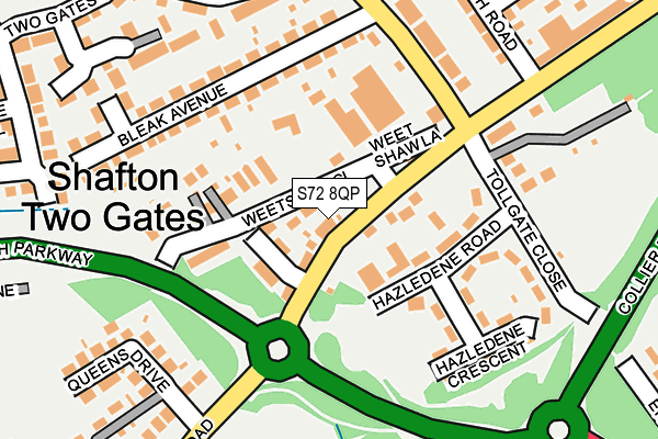 S72 8QP map - OS OpenMap – Local (Ordnance Survey) S72 8QP map - OS OpenMap – Local (Ordnance Survey)