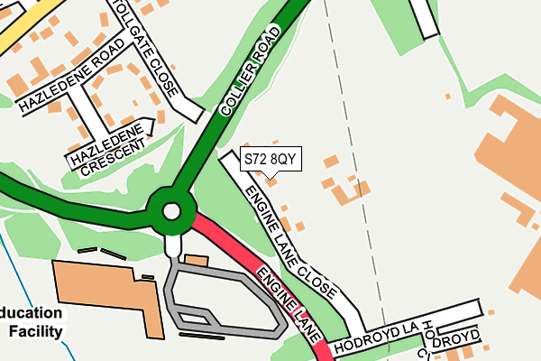 S72 8QY map - OS OpenMap – Local (Ordnance Survey) S72 8QY map - OS OpenMap – Local (Ordnance Survey)