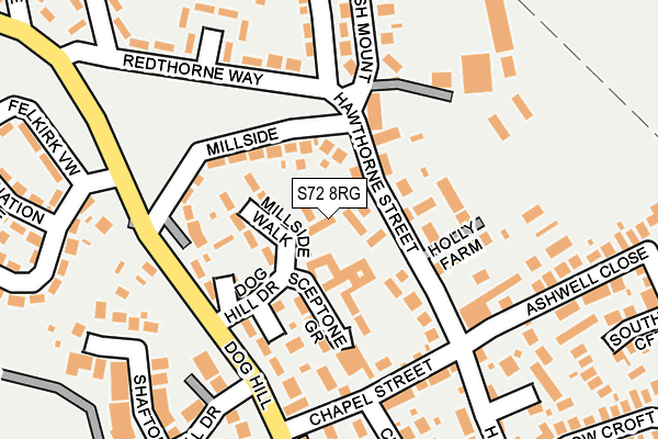 S72 8RG map - OS OpenMap – Local (Ordnance Survey) S72 8RG map - OS OpenMap – Local (Ordnance Survey)