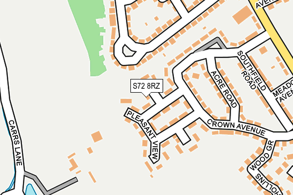S72 8RZ map - OS OpenMap – Local (Ordnance Survey) S72 8RZ map - OS OpenMap – Local (Ordnance Survey)