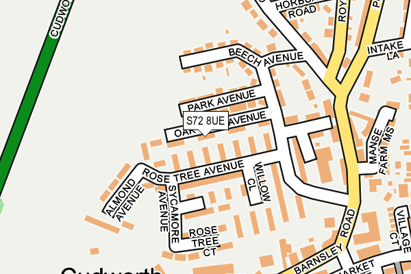 S72 8UE map - OS OpenMap – Local (Ordnance Survey) S72 8UE map - OS OpenMap – Local (Ordnance Survey)