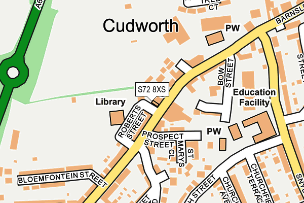 S72 8XS map - OS OpenMap – Local (Ordnance Survey) S72 8XS map - OS OpenMap – Local (Ordnance Survey)