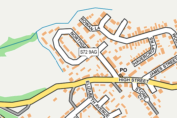 S72 9AG map - OS OpenMap – Local (Ordnance Survey) S72 9AG map - OS OpenMap – Local (Ordnance Survey)