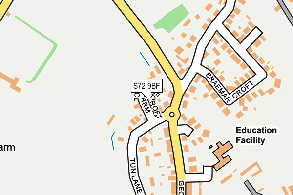 S72 9BF map - OS OpenMap – Local (Ordnance Survey) S72 9BF map - OS OpenMap – Local (Ordnance Survey)