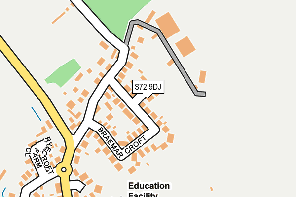 S72 9DJ map - OS OpenMap – Local (Ordnance Survey) S72 9DJ map - OS OpenMap – Local (Ordnance Survey)