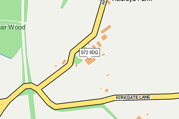 S72 9DQ map - OS OpenMap – Local (Ordnance Survey) S72 9DQ map - OS OpenMap – Local (Ordnance Survey)