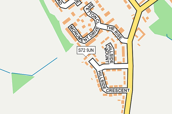 S72 9JN map - OS OpenMap – Local (Ordnance Survey) S72 9JN map - OS OpenMap – Local (Ordnance Survey)