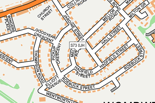 S73 0JH map - OS OpenMap – Local (Ordnance Survey) S73 0JH map - OS OpenMap – Local (Ordnance Survey)