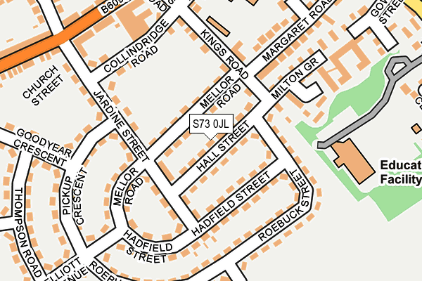 S73 0JL map - OS OpenMap – Local (Ordnance Survey) S73 0JL map - OS OpenMap – Local (Ordnance Survey)
