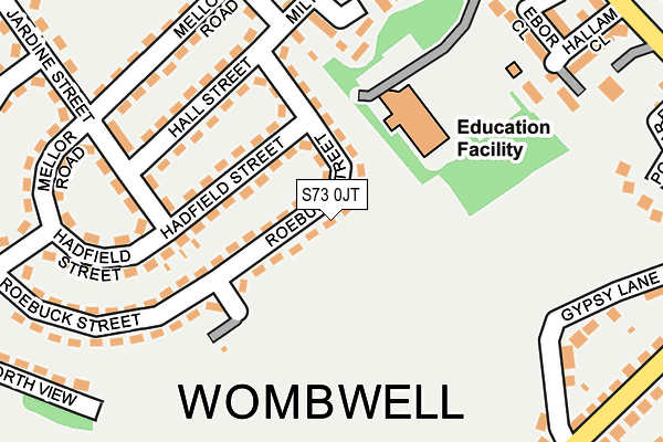 S73 0JT map - OS OpenMap – Local (Ordnance Survey) S73 0JT map - OS OpenMap – Local (Ordnance Survey)