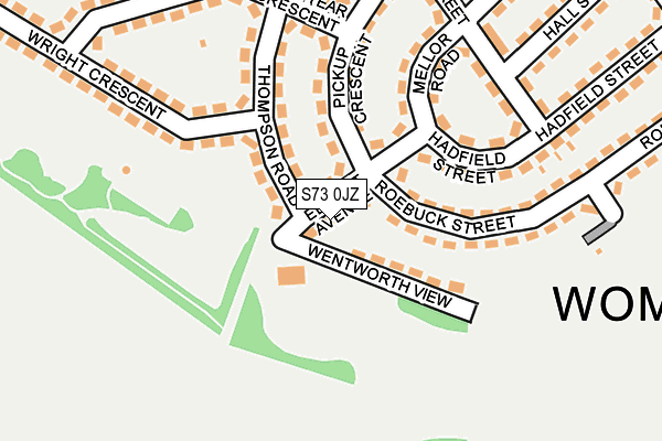 S73 0JZ map - OS OpenMap – Local (Ordnance Survey) S73 0JZ map - OS OpenMap – Local (Ordnance Survey)