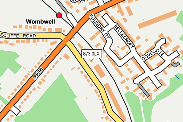 S73 0LX map - OS OpenMap – Local (Ordnance Survey) S73 0LX map - OS OpenMap – Local (Ordnance Survey)