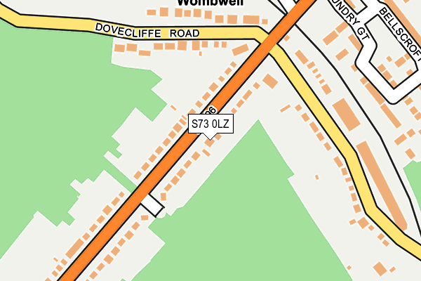 S73 0LZ map - OS OpenMap – Local (Ordnance Survey) S73 0LZ map - OS OpenMap – Local (Ordnance Survey)