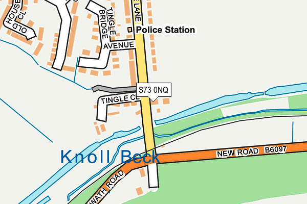 S73 0NQ map - OS OpenMap – Local (Ordnance Survey)
