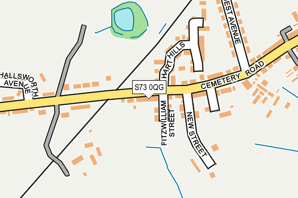 S73 0QG map - OS OpenMap – Local (Ordnance Survey)