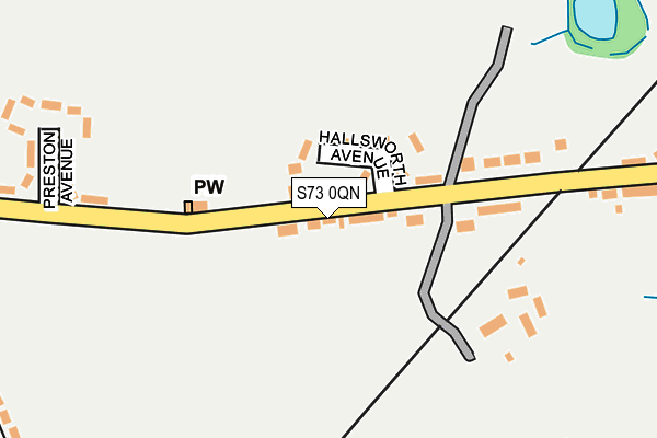 S73 0QN map - OS OpenMap – Local (Ordnance Survey) S73 0QN map - OS OpenMap – Local (Ordnance Survey)