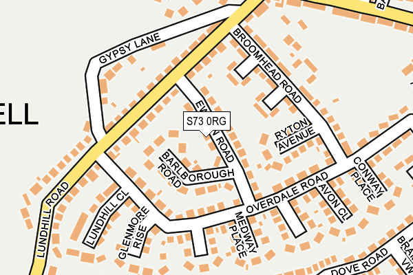 S73 0RG map - OS OpenMap – Local (Ordnance Survey) S73 0RG map - OS OpenMap – Local (Ordnance Survey)