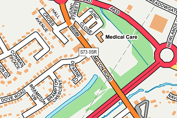 S73 0SR map - OS OpenMap – Local (Ordnance Survey) S73 0SR map - OS OpenMap – Local (Ordnance Survey)