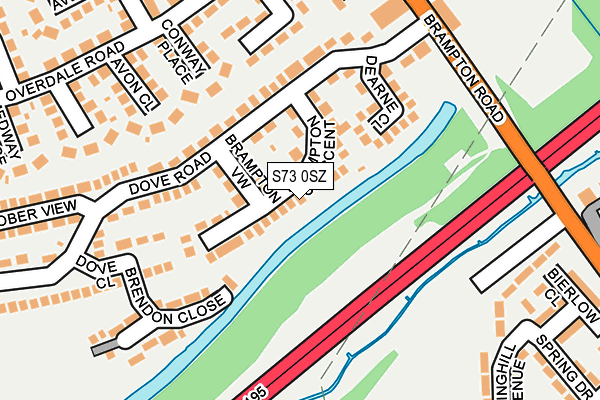 S73 0SZ map - OS OpenMap – Local (Ordnance Survey) S73 0SZ map - OS OpenMap – Local (Ordnance Survey)