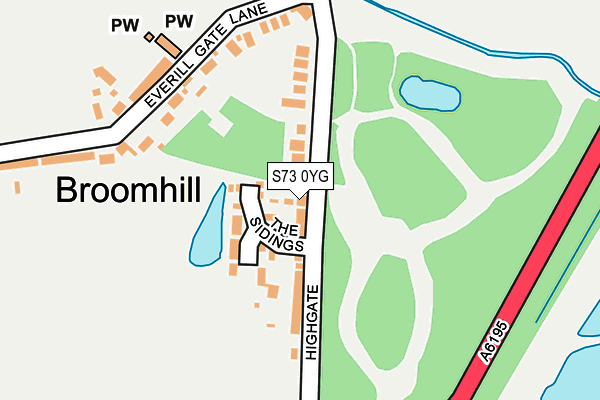 S73 0YG map - OS OpenMap – Local (Ordnance Survey) S73 0YG map - OS OpenMap – Local (Ordnance Survey)
