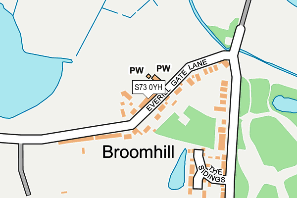 S73 0YH map - OS OpenMap – Local (Ordnance Survey)