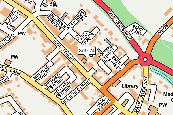 S73 0ZJ map - OS OpenMap – Local (Ordnance Survey) S73 0ZJ map - OS OpenMap – Local (Ordnance Survey)