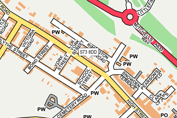 S73 8DD map - OS OpenMap – Local (Ordnance Survey) S73 8DD map - OS OpenMap – Local (Ordnance Survey)