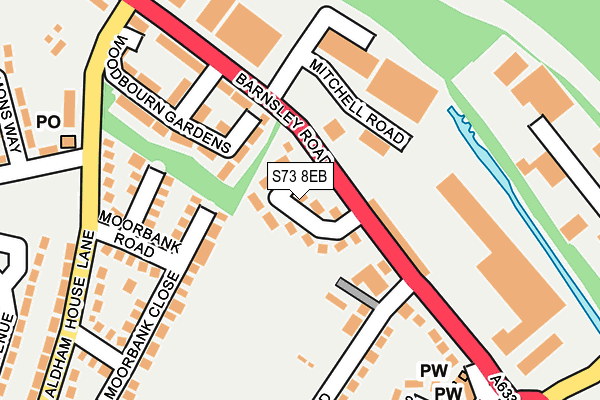 S73 8EB map - OS OpenMap – Local (Ordnance Survey) S73 8EB map - OS OpenMap – Local (Ordnance Survey)