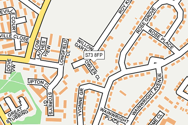 S73 8FP map - OS OpenMap – Local (Ordnance Survey) S73 8FP map - OS OpenMap – Local (Ordnance Survey)