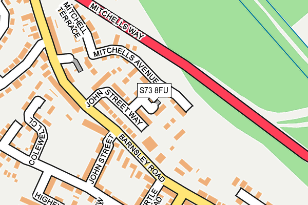 S73 8FU map - OS OpenMap – Local (Ordnance Survey) S73 8FU map - OS OpenMap – Local (Ordnance Survey)