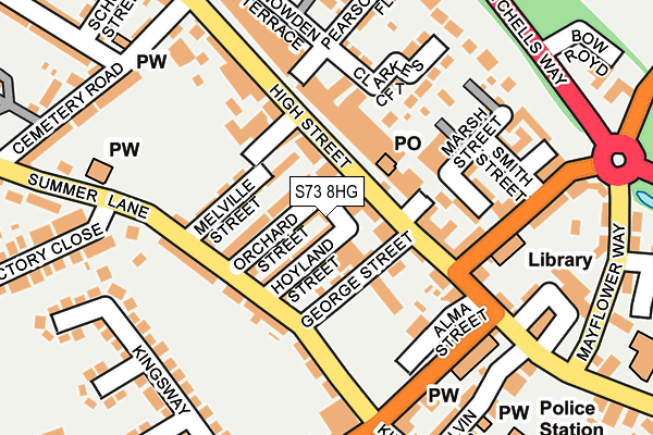 S73 8HG map - OS OpenMap – Local (Ordnance Survey) S73 8HG map - OS OpenMap – Local (Ordnance Survey)