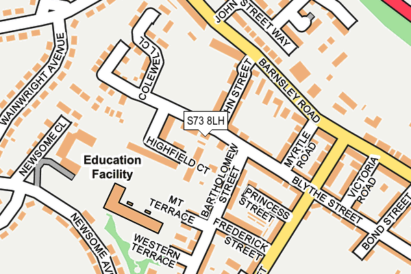 S73 8LH map - OS OpenMap – Local (Ordnance Survey) S73 8LH map - OS OpenMap – Local (Ordnance Survey)