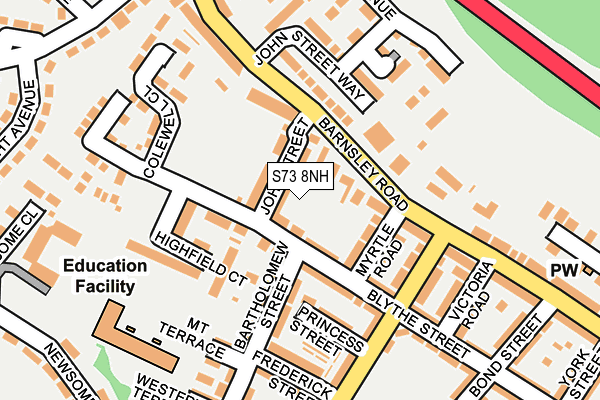 S73 8NH map - OS OpenMap – Local (Ordnance Survey) S73 8NH map - OS OpenMap – Local (Ordnance Survey)