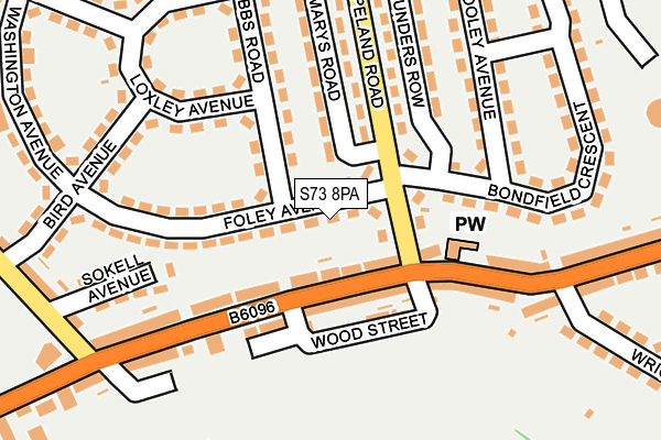 S73 8PA map - OS OpenMap – Local (Ordnance Survey) S73 8PA map - OS OpenMap – Local (Ordnance Survey)