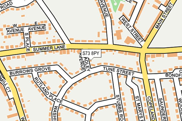 S73 8PY map - OS OpenMap – Local (Ordnance Survey) S73 8PY map - OS OpenMap – Local (Ordnance Survey)